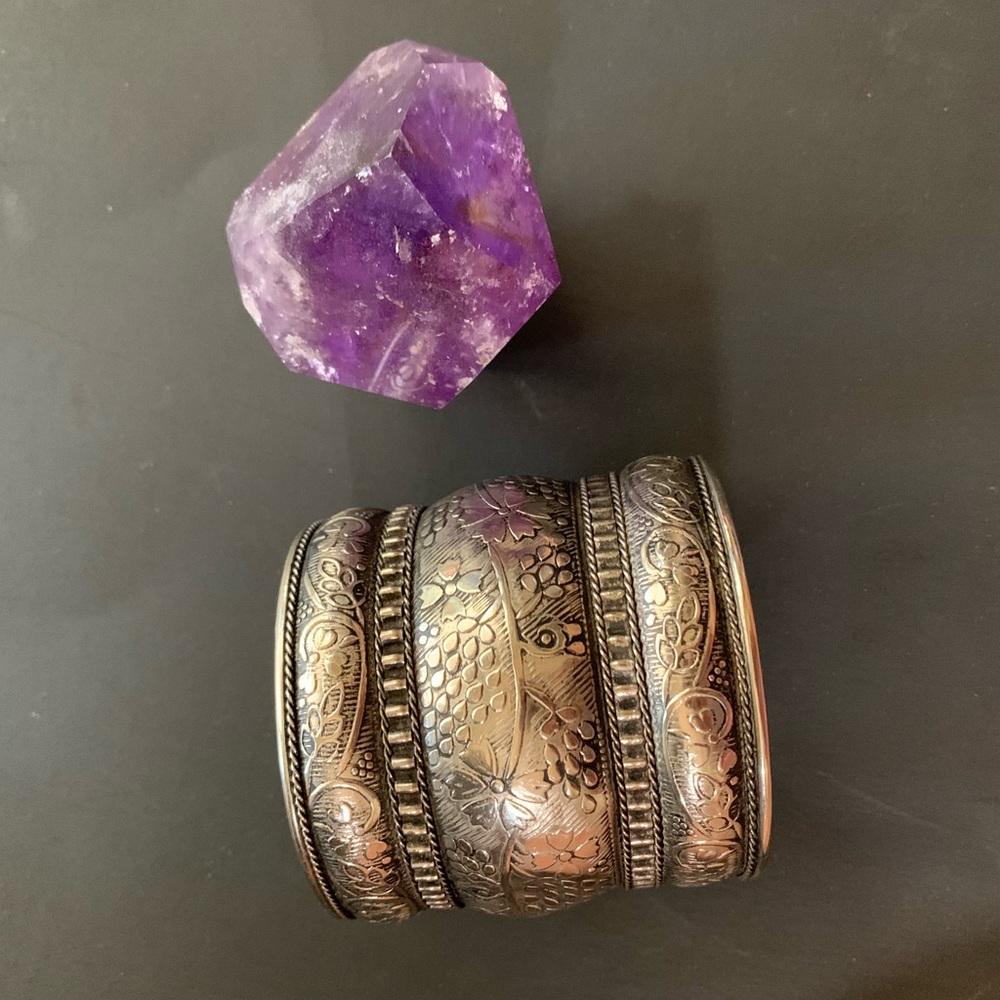 Aged Silver Arm Cuff - image 4